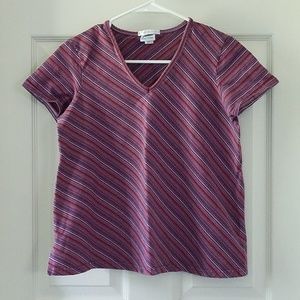 Purple stripe Old Navy maternity t-shirt, stretchy